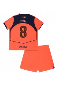 Barcelona Pedri Gonzalez #8 Jalkapallovaatteet Lasten Kolmas peliasu 2025-26 Lyhythihainen (+ Lyhyet housut)